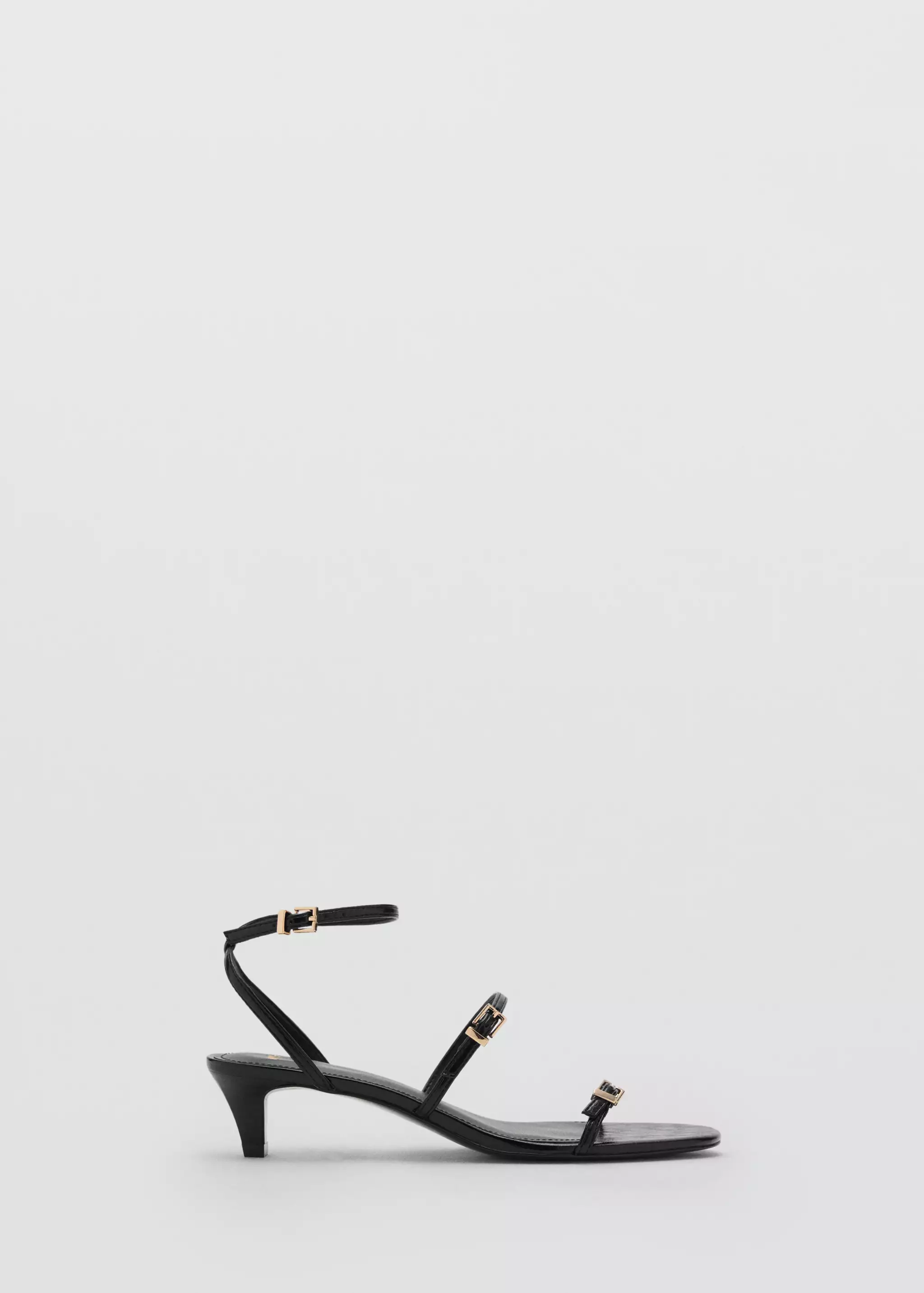 Kitten-Heel Sandals With Buckle - Women | Mango United Kingdom