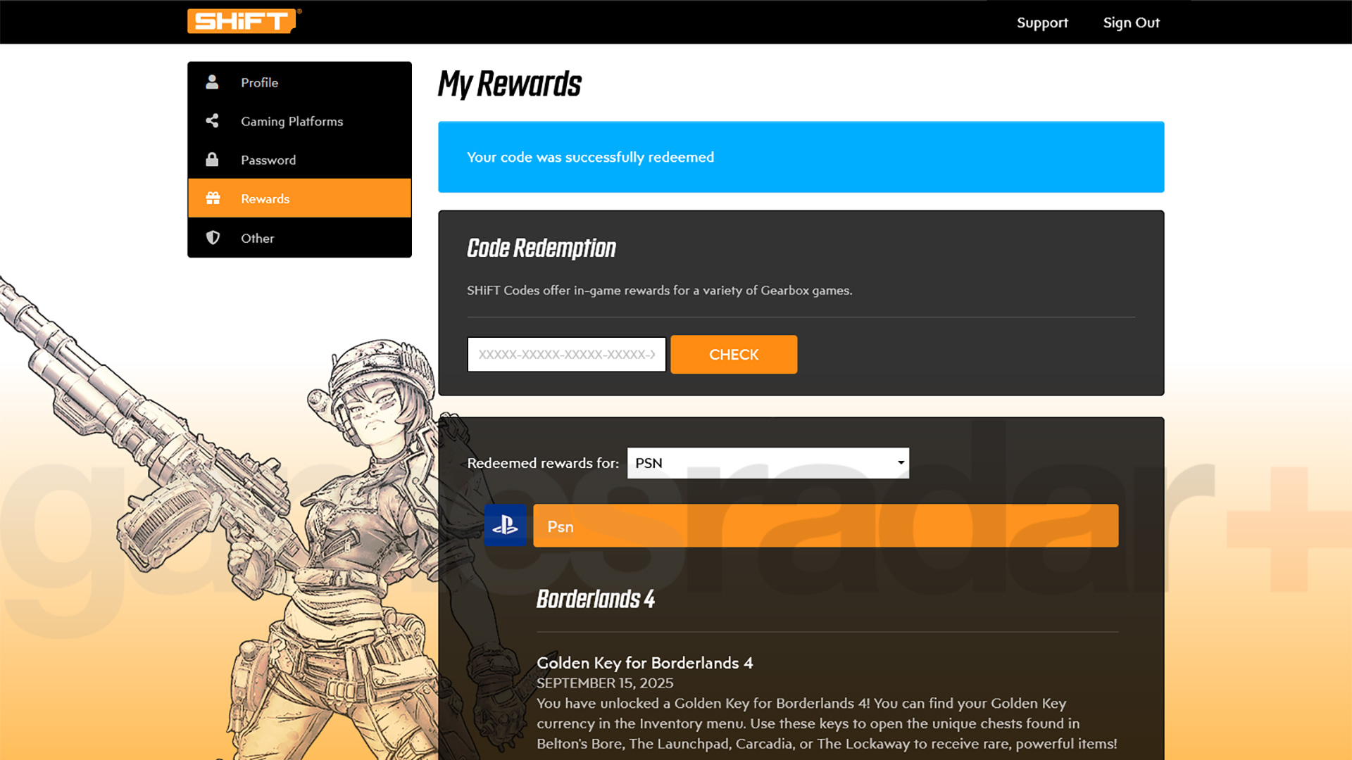 Borderlands 4 Shift codes website