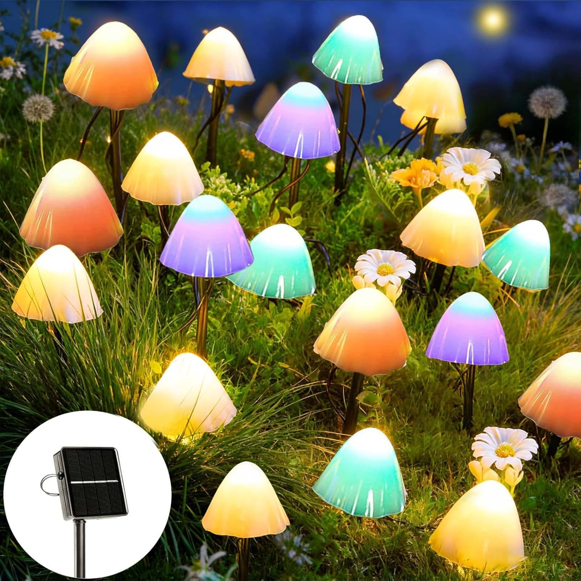 Joycome 20 LED Mushroom Solar Lights
