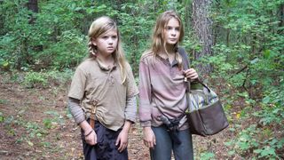 Kyla Kennedy and Brighton Sharbino in "The Walking Dead" season 4