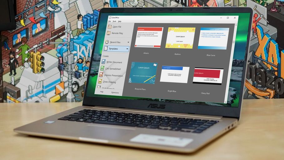LibreOffice 6.0 on a laptop