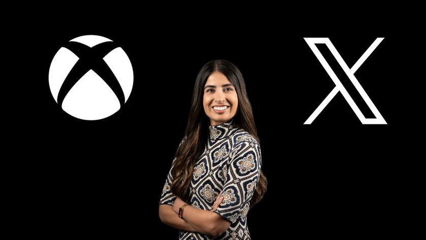 Asha Sharma next to an Xbox and X logo.