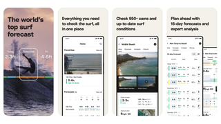 A screenshot of the Surfline app from the Apple App Store.