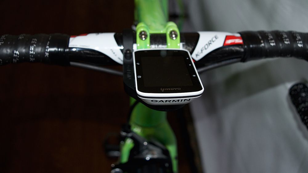 The Frenchman opts for a Garmin Edge 520 computer