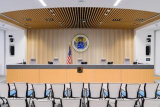 FCC meeting room, empty