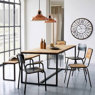 La Redoute industrial-look dining table and chairs