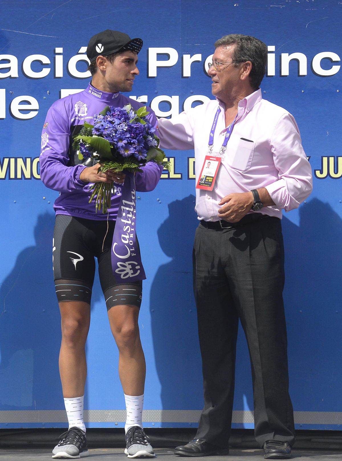 Congratulations for race leader Mikel Landa