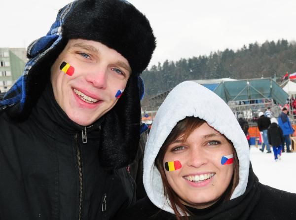 Some of the fans were loyal to more than one country today