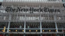 The exterior of the New York Times building in Manhattan. 