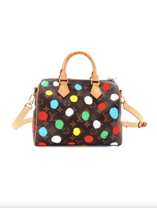 Louis Vuitton Speedy Bandouliere Bag Yayoi Kusama Painted Dots Monogram Canvas 25