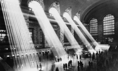 Sunlight beams into Grand Central Station, 1930.