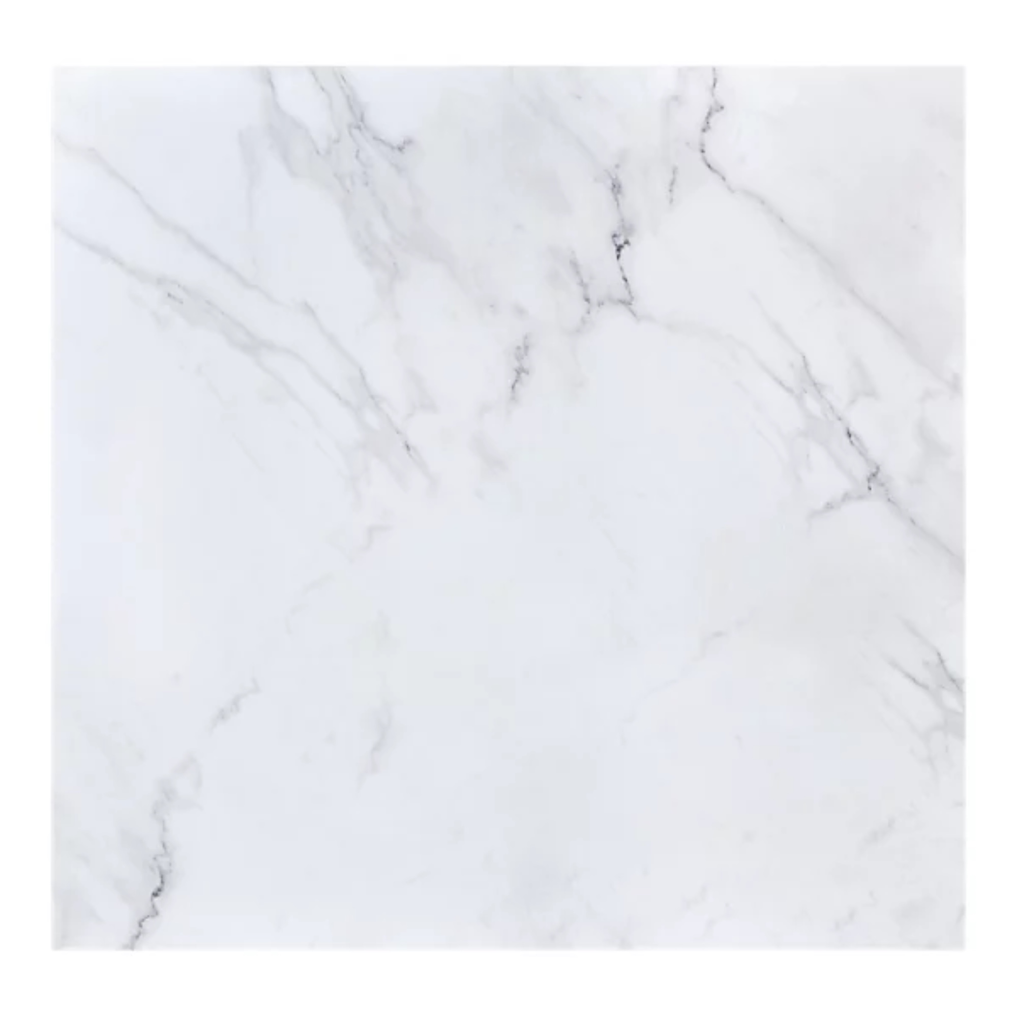 Elegance Marble Effect White &amp;amp; Grey Porcelain Indoor Floor Tiles, Pack of 3, 60 x 60cm