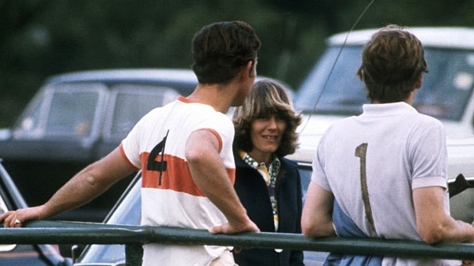Portrait of Prince Charles and Camilla Parker Bowles at Polo in 1972