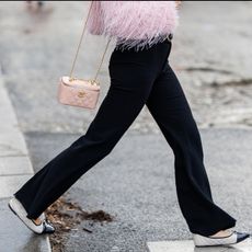 Chanel cap toe ballet flats