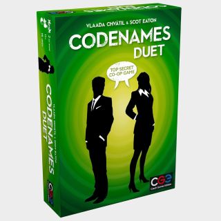 Codenames Duet box on a plain background