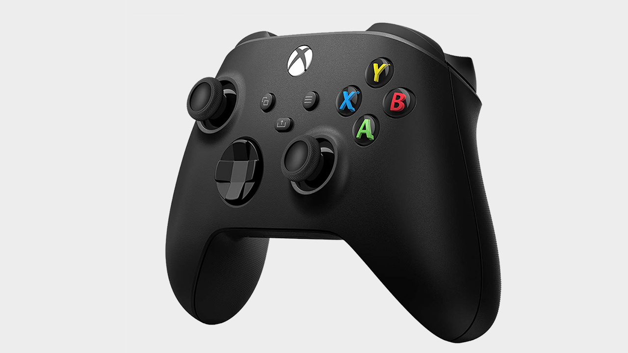 Xbox Wireless Controller pictured on a grey background.