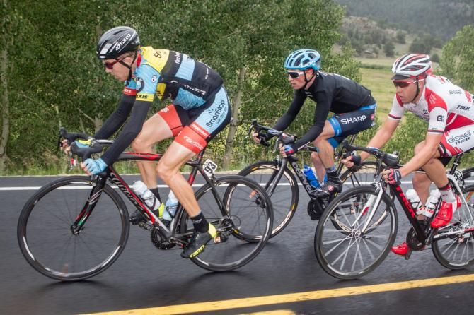 SmartStop's Rob Britton leads the breakaway on stage 5 of the USA Pro Challenge to Breckenridge