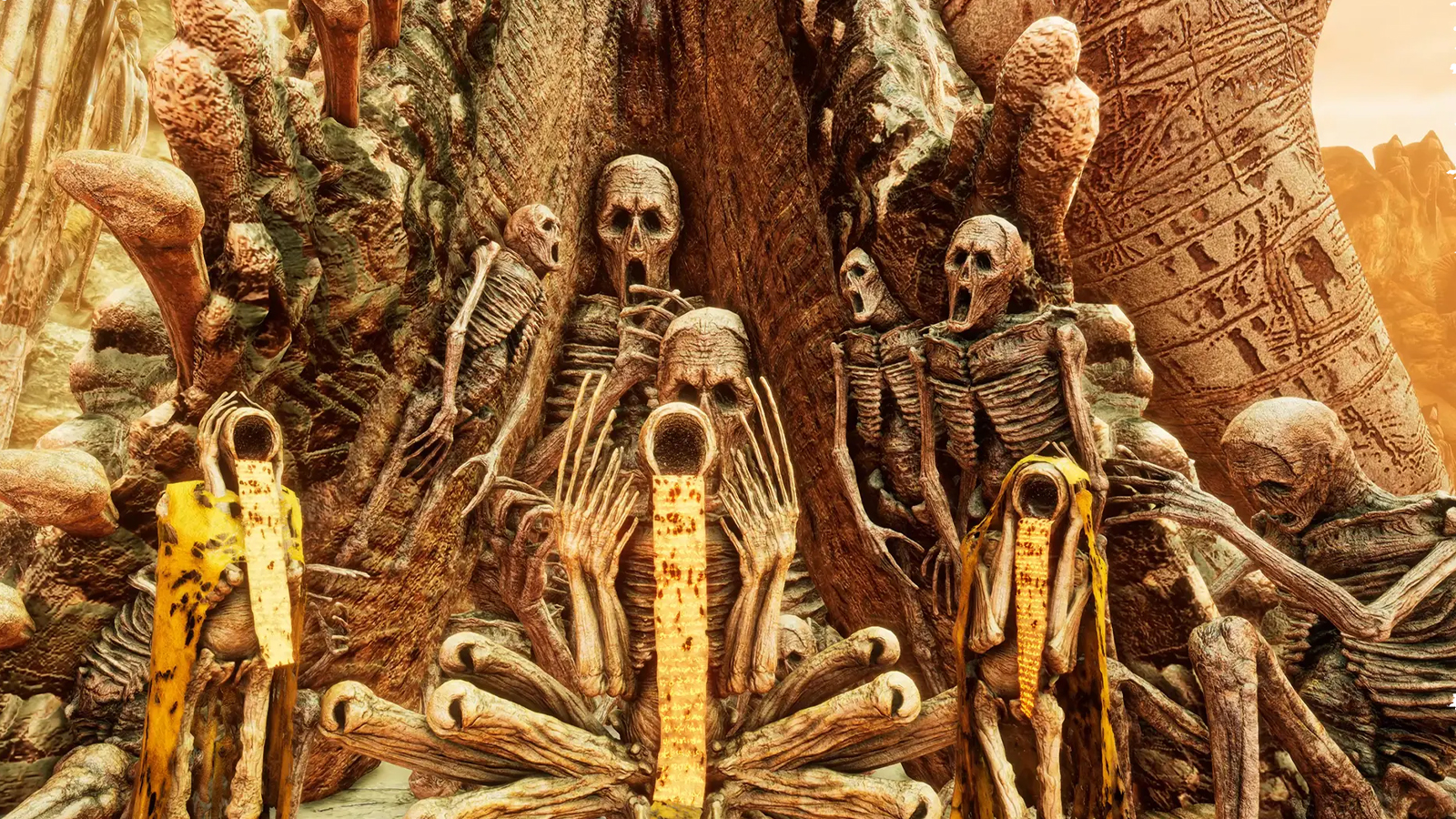 scenes from a surreal Giger influenced game