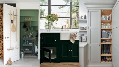 A composite of small utility room ideas