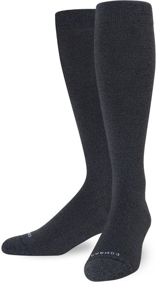 Comrad Nylon Knee High Socks - 15-20mmhg Graduated Compression Socks, (medium, Heather Charcoal) - Soft & Breathable Support Socks for Men, Pregnant Women, Nurses, Home, Work, & Travel