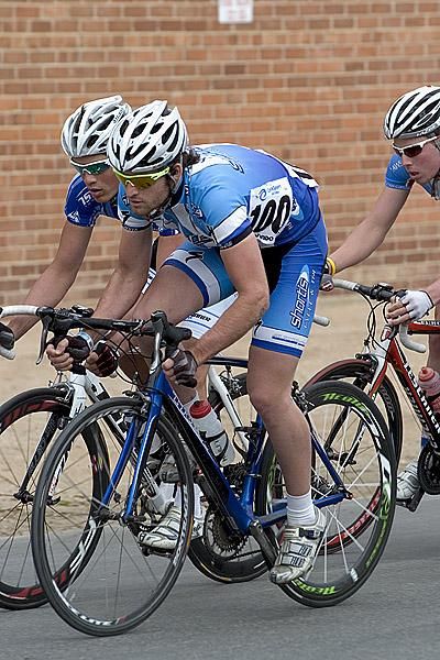 James McCoy (Shortis Cycle &amp; Tri-Avanti Plus) in action during the stage twelve criterium in Merbein.