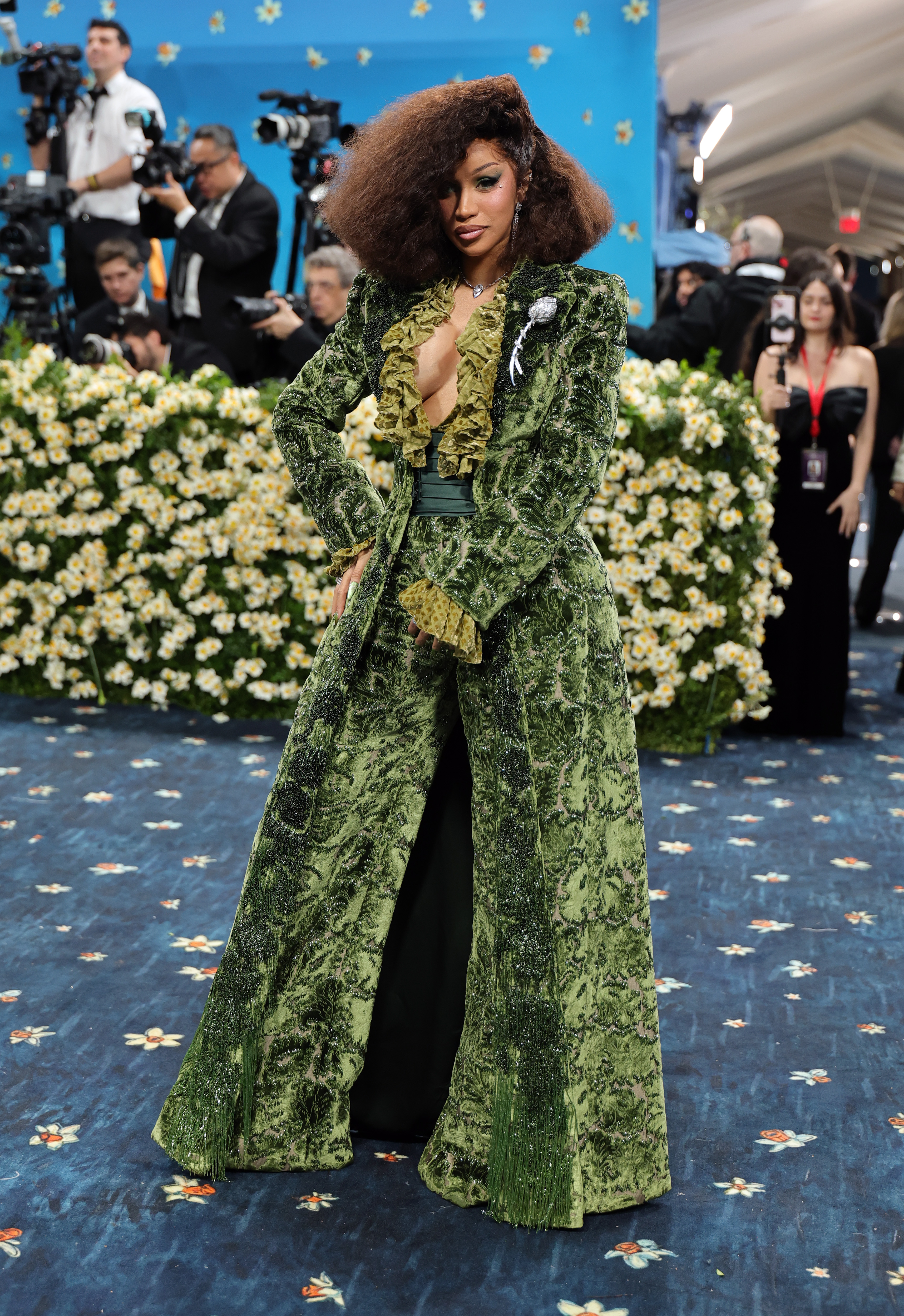 Cardi B attends the 2025 Met Gala Celebrating "Superfine: Tailoring Black Style" at Metropolitan Museum of Art on May 05, 2025 in New York City.
