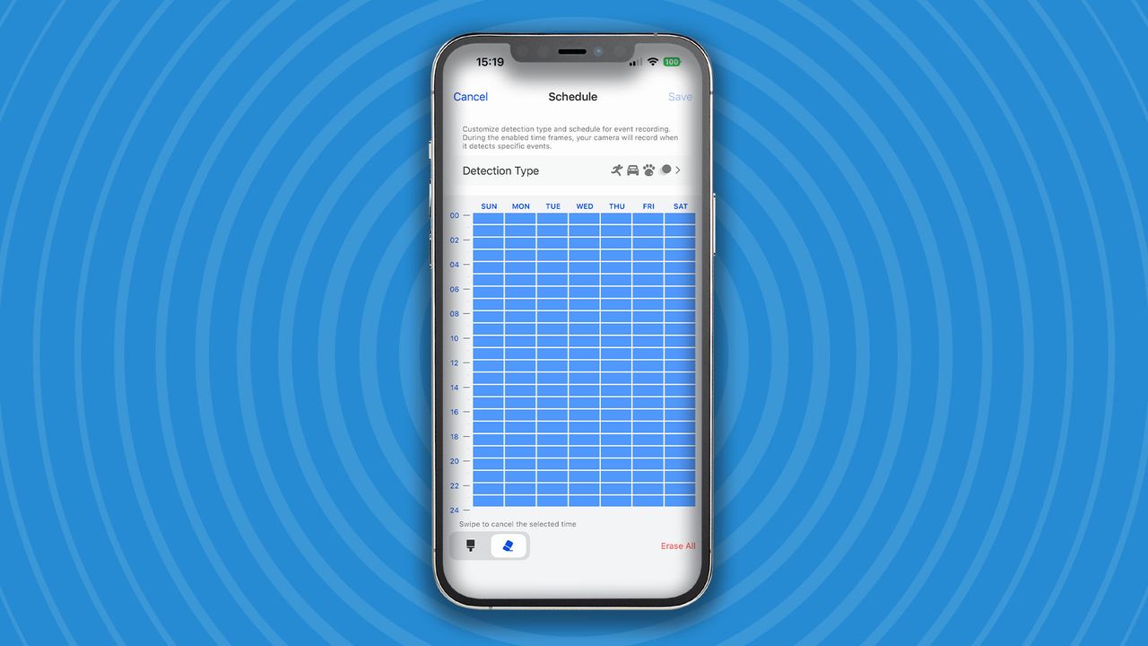 Setting schedule for Reolink Solar Floodlight Cam in app