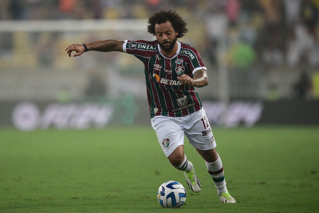 Fluminense&#039;s defender Marcelo controls the ball during the all-Brazilian Copa Libertadores semifinals first leg football match between Fluminense and Internacional, at the Maracana stadium, in Rio de Janeiro, Brazil on September 27, 2023. (Photo by CARL DE SOUZA / AFP) (Photo by CARL DE SOUZA/AFP via Getty Images)