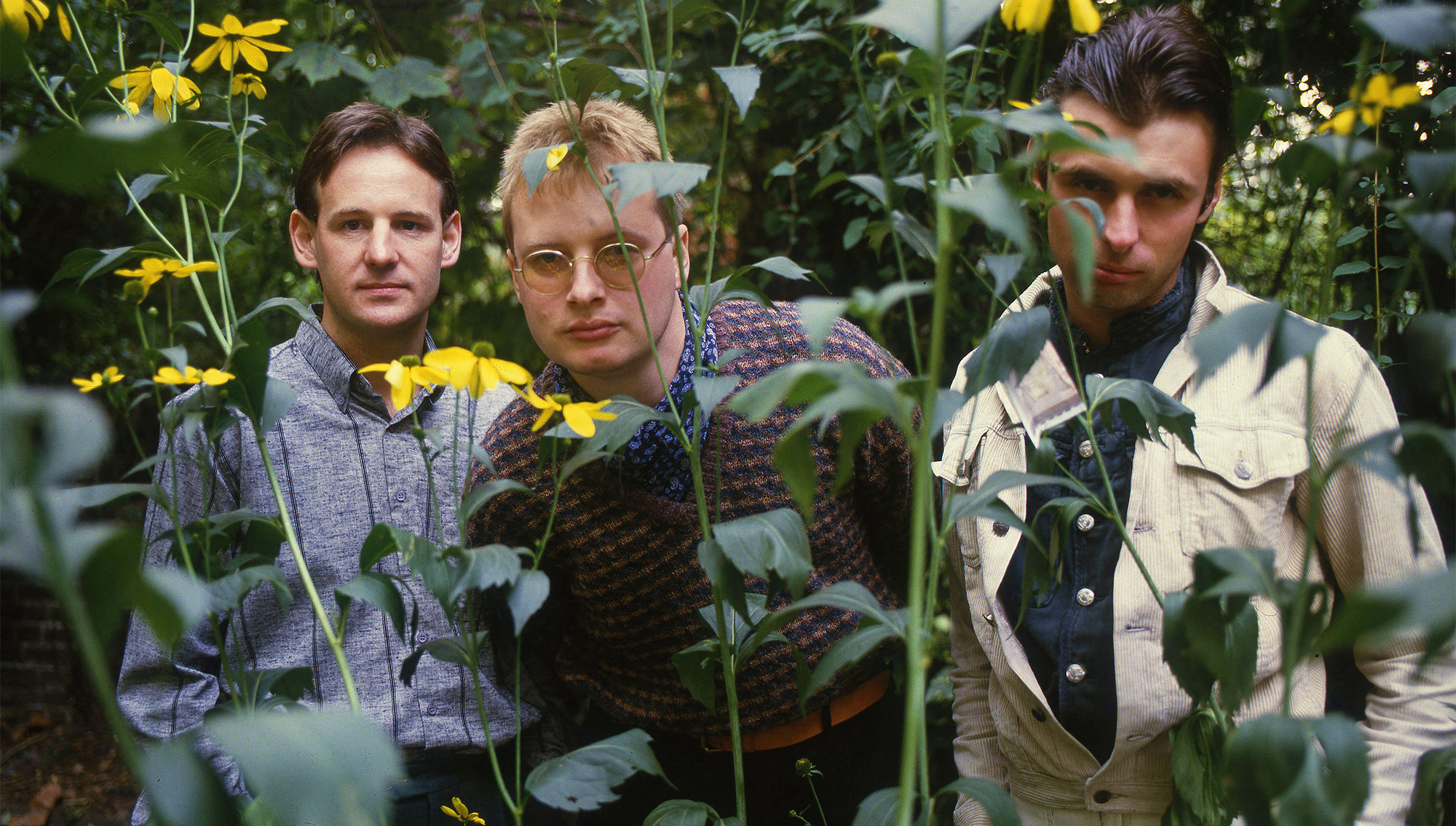 (from left) XTC members Dave Gregory, Andy Partridge and Colin Moulding