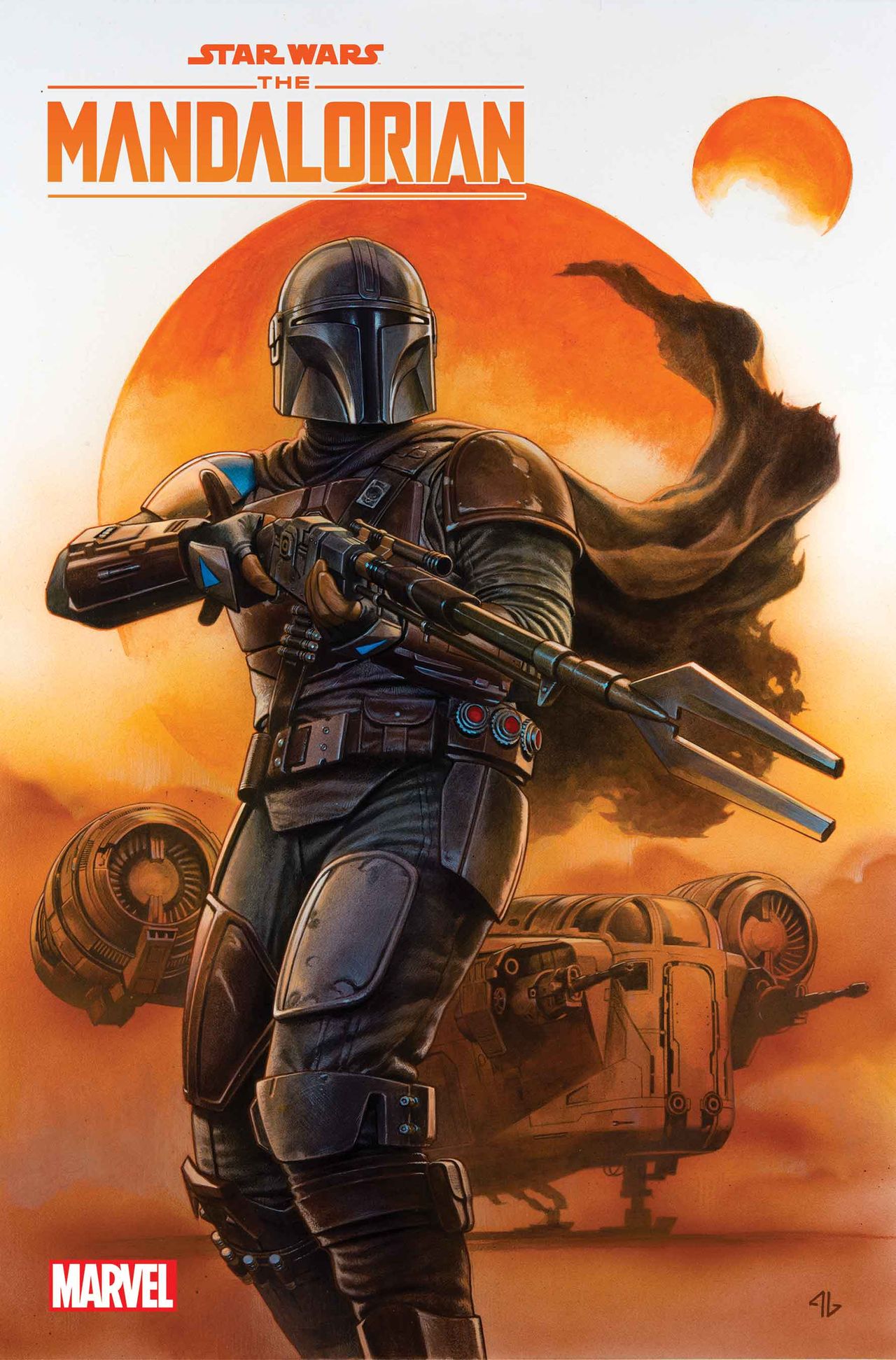 Star Wars: The Mandalorian #1 cover by Adi Granov