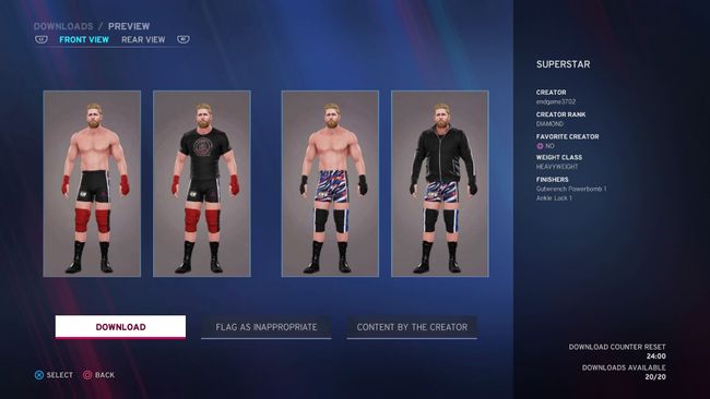 wwe 2k20 original caws