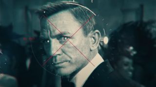 Daniel Craig targeted on a digital display in No Time To Die.