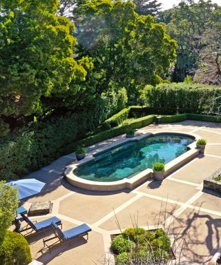 Swimming pool in Bing Crosby's house in California