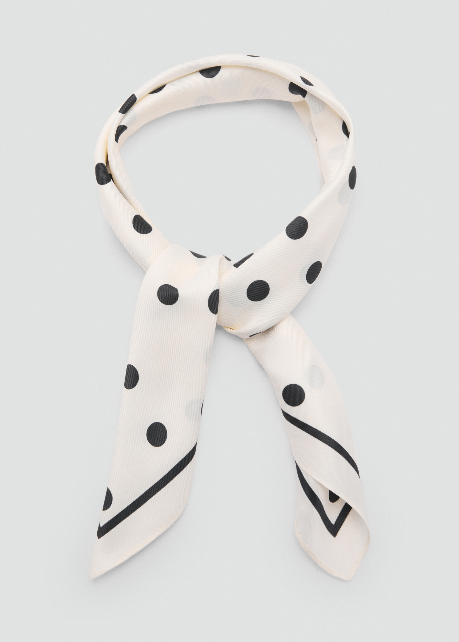 Polka-Dot Satin Scarf - Women | Mango United Kingdom
