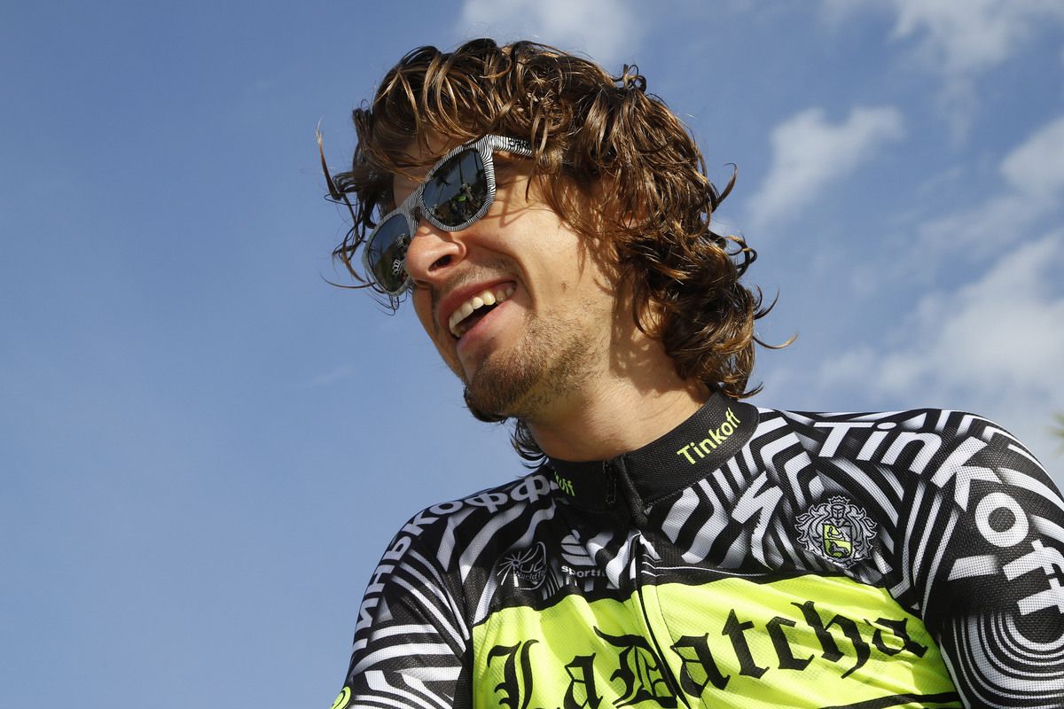 Something has Peter Sagan laughing