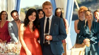 Eve Hewson as Amelia Sacks, Billy Howle as Benji Winbury in The Perfect Couple