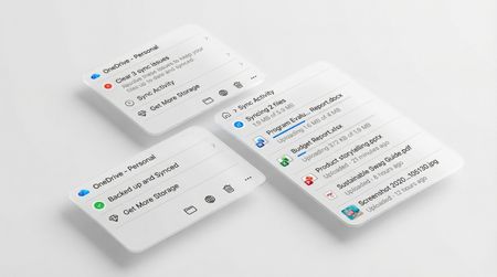 Improved Microsoft OneDrive interface on macOS