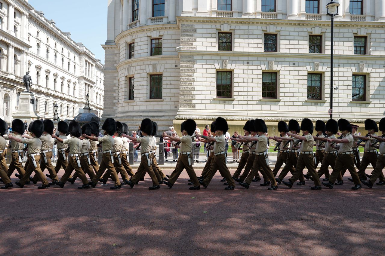 Parading army shot on Leica Q3