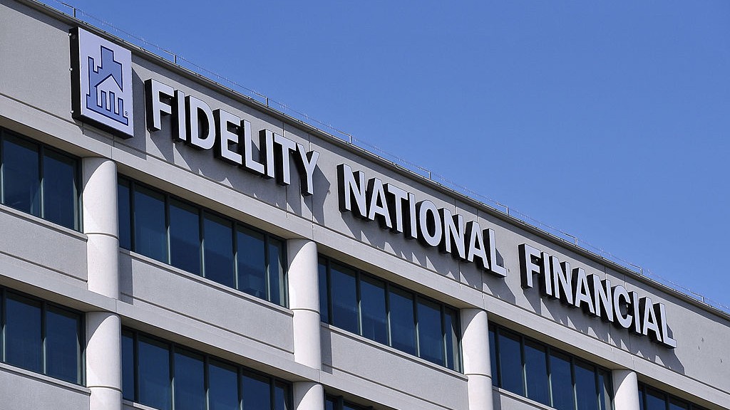 The outside of a Fidelity National Financial office building in Jacksonville, Florida.