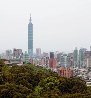 A day view of Taipei, featuring Taipei 101