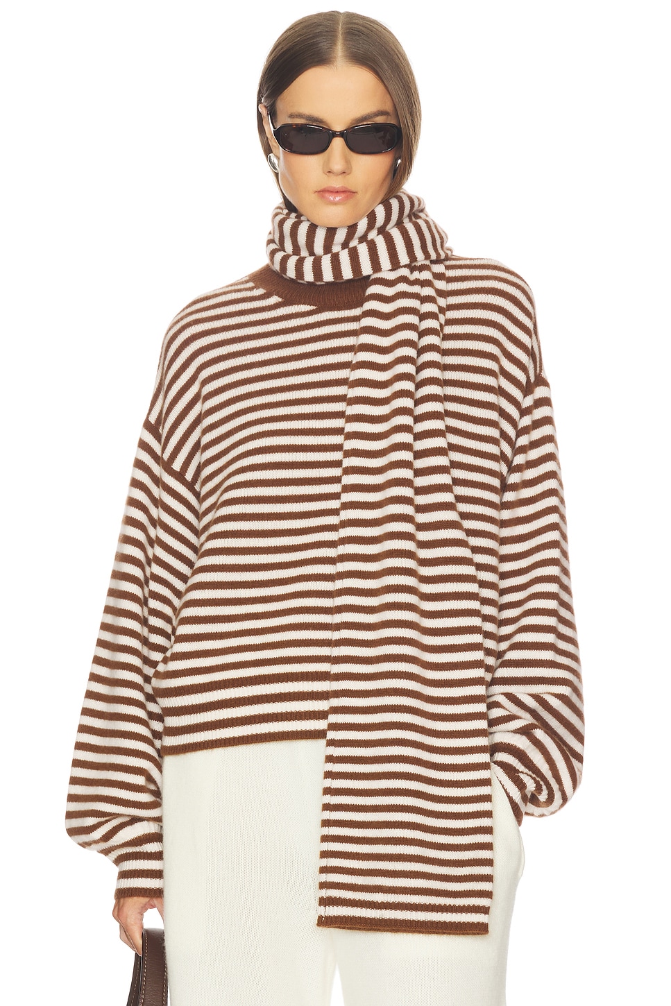 Waldo Striped Cashmere Sweater &amp;amp; Scarf
