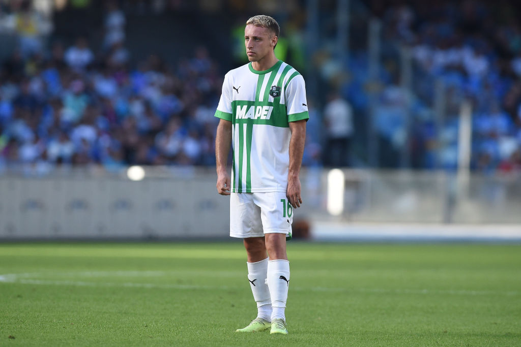 Davide Frattesi of US Sassuolo during the Serie A match between SSC Napoli and US Sassuolo at Stadio Diego Armando Maradona, Naples, Italy on 29 October 2022.