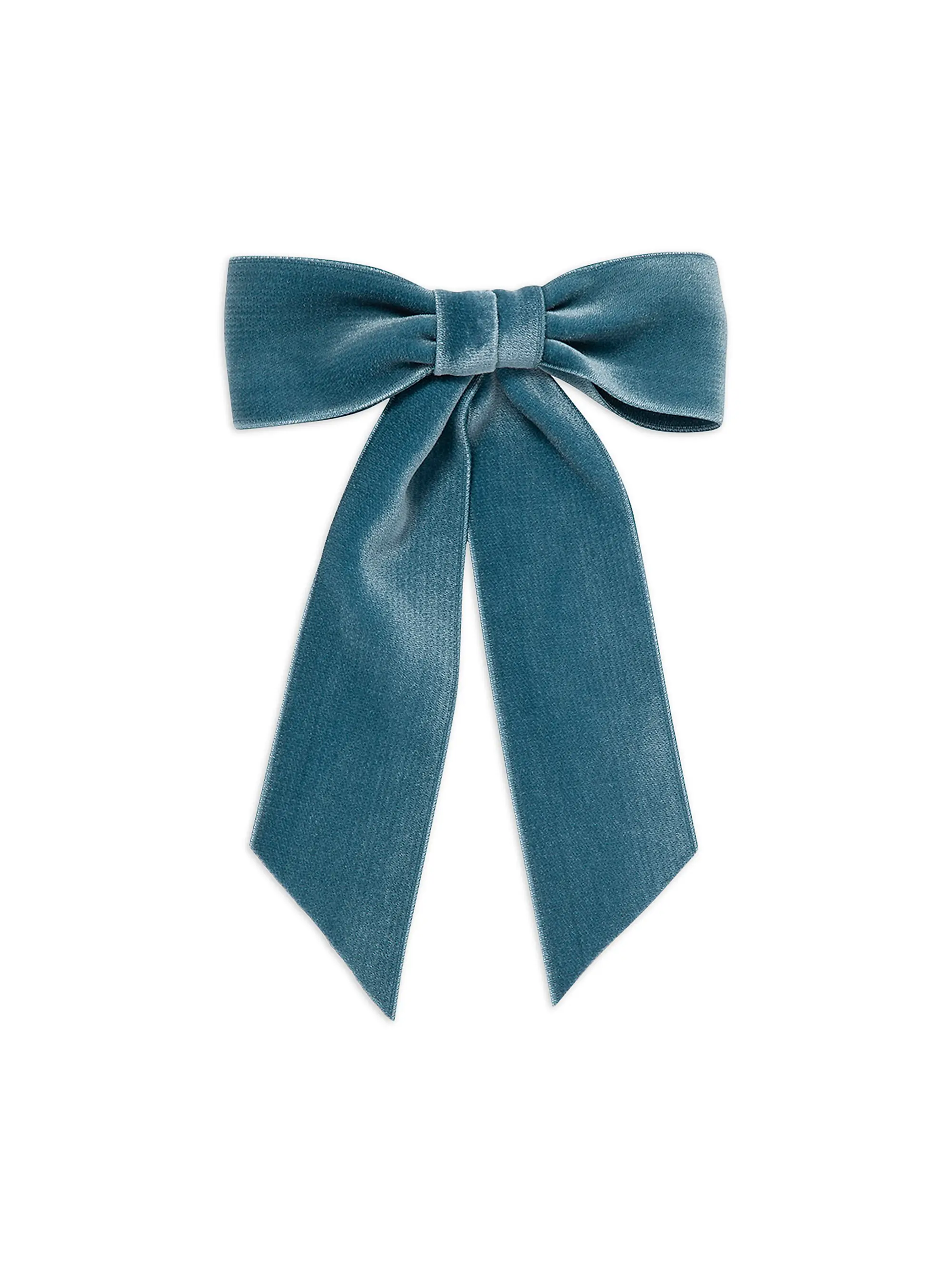 Wide Velvet Bow Barrette