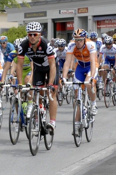 Thor Hushovd (Cerv&eacute;lo TestTeam) and Mathew Hayman (Rabobank)