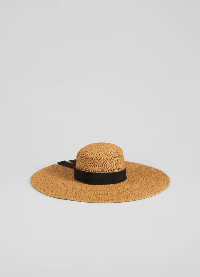L.K. Bennett Saffron Straw Floppy Sun Hat