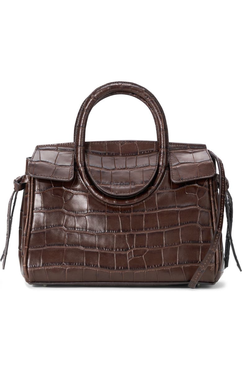 Mini Maude Croc Embossed Leather Carryall