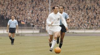 Jimmy Greaves playing for England at Wembley