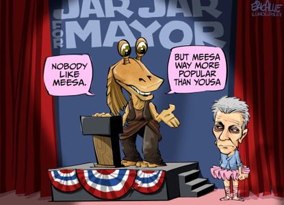 Political cartoon U.S. Rahm Emanuel Jar Jar