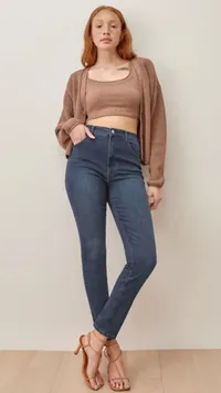 Reformation, Harper Ultra High Rise Skinny Jeans ($98, $58.80, £‌98, £‌68.60)&nbsp;