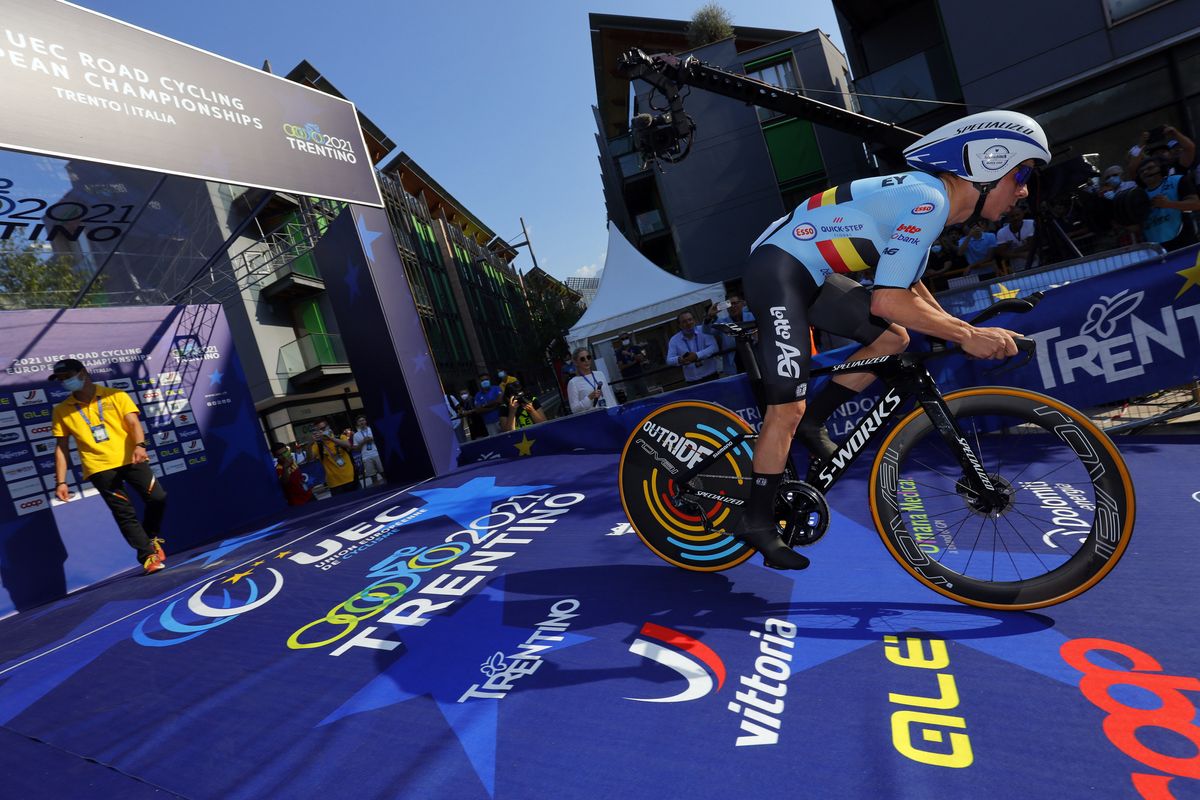 2021 UEC Road European Championships Trento Elite Mens Individual Time Trial 224 km 09092021 Remco Evenepoel Belgium photo Ilario BiondiBettiniPhoto2021
